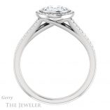 Oval Shaped Forever One Moissanite Engagement Ring #GTJ1190-oval-fo-w 2 Oval Shaped Forever One Moissanite Engagement Ring #GTJ1190-oval-fo-w