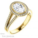 Oval Shaped Forever One Moissanite Engagement Ring #GTJ1190-oval-fo-y 4 Oval Shaped Forever One Moissanite Engagement Ring #GTJ1190-oval-fo-y