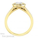 Oval Shaped Forever One Moissanite Engagement Ring #GTJ1190-oval-fo-y 2 Oval Shaped Forever One Moissanite Engagement Ring #GTJ1190-oval-fo-y