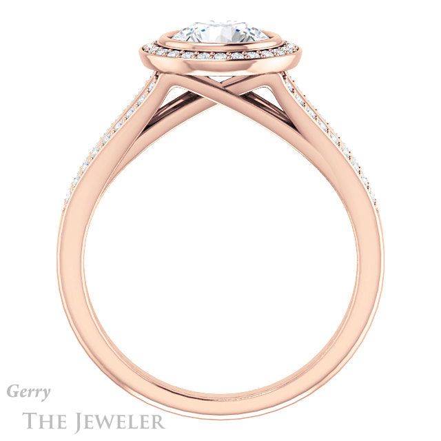 Round Cut Forever One Moissanite Engagement Ring #GTJ1190-round-fo-r 2 Round Cut Forever One Moissanite Engagement Ring #GTJ1190-round-fo-r