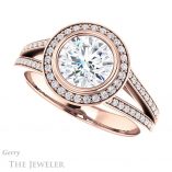 Round Cut Forever One Moissanite Engagement Ring #GTJ1190-round-fo-r 5 Round Cut Forever One Moissanite Engagement Ring #GTJ1190-round-fo-r