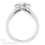 Round Cut Forever One Moissanite Engagement Ring #GTJ1190-round-fo-w 2 Round Cut Forever One Moissanite Engagement Ring #GTJ1190-round-fo-w