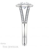 Round Cut Forever One Moissanite Engagement Ring #GTJ1190-round-fo-w 3 Round Cut Forever One Moissanite Engagement Ring #GTJ1190-round-fo-w
