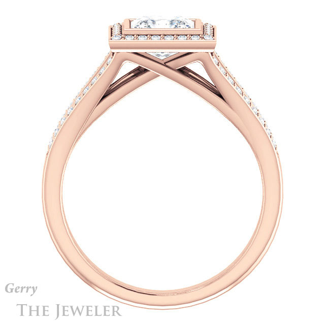 Princess Cut Forever One Moissanite Engagement Ring #GTJ1190-square-fo-r