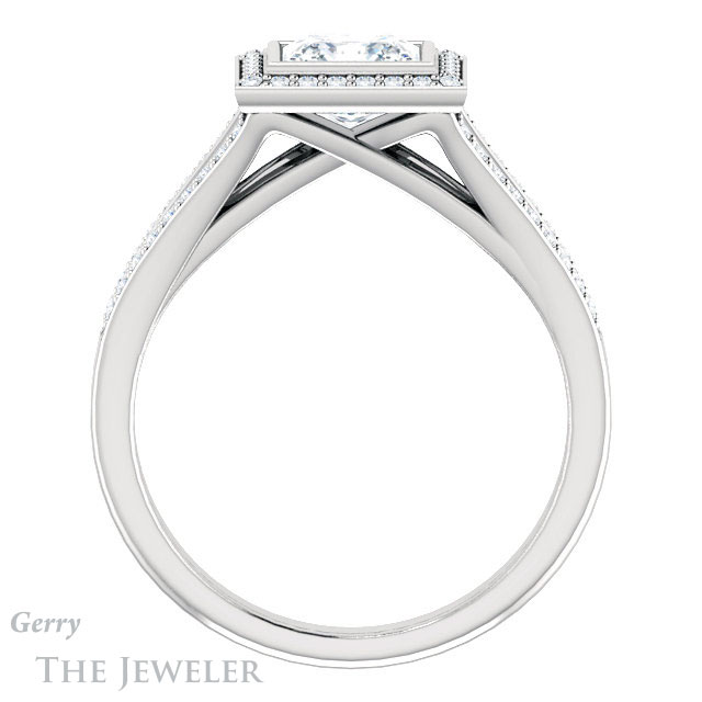 Princess Cut Forever One Moissanite Engagement Ring #GTJ1190-square-fo-w