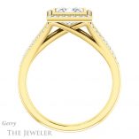 Princess Cut Forever One Moissanite Engagement Ring #GTJ1190-square-fo-y 2 Princess Cut Forever One Moissanite Engagement Ring #GTJ1190-square-fo-y