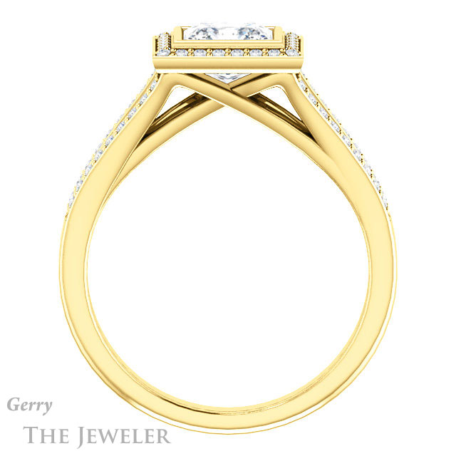 Princess Cut Forever One Moissanite Engagement Ring #GTJ1190-square-fo-y 2 Princess Cut Forever One Moissanite Engagement Ring #GTJ1190-square-fo-y