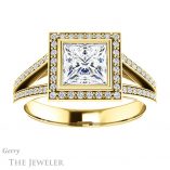 Princess Cut Forever One Moissanite Engagement Ring #GTJ1190-square-fo-y 1 Princess Cut Forever One Moissanite Engagement Ring #GTJ1190-square-fo-y