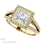 Princess Cut Forever One Moissanite Engagement Ring #GTJ1190-square-fo-y 5 Princess Cut Forever One Moissanite Engagement Ring #GTJ1190-square-fo-y