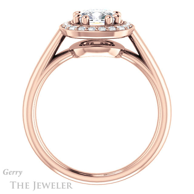 Cushion Cut Forever One Moissanite Engagement Ring #GTJ1191-cushion-fo-r