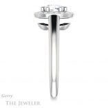 Cushion Cut Forever One Moissanite Engagement Ring #GTJ1191-cushion-fo-w