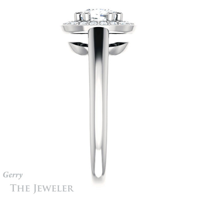 Cushion Cut Forever One Moissanite Engagement Ring #GTJ1191-cushion-fo-w