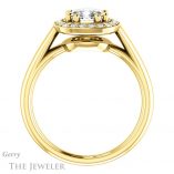 Cushion Cut Forever One Moissanite Engagement Ring #GTJ1191-cushion-fo-y