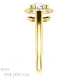 Cushion Cut Forever One Moissanite Engagement Ring #GTJ1191-cushion-fo-y