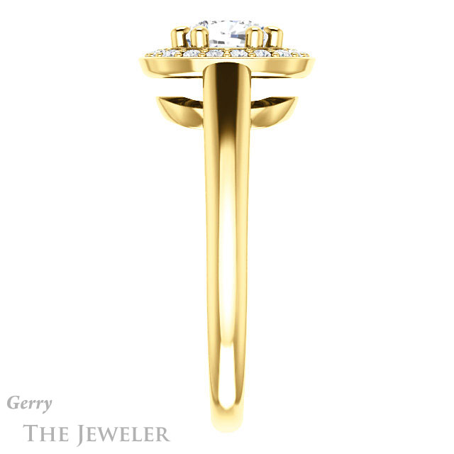 Cushion Cut Forever One Moissanite Engagement Ring #GTJ1191-cushion-fo-y