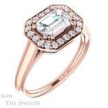 Emerald Cut Forever Brilliant Moissanite Engagement Ring #GTJ1191-emerald-fb-r
