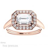 Emerald Cut Forever Brilliant Moissanite Engagement Ring #GTJ1191-emerald-fb-r