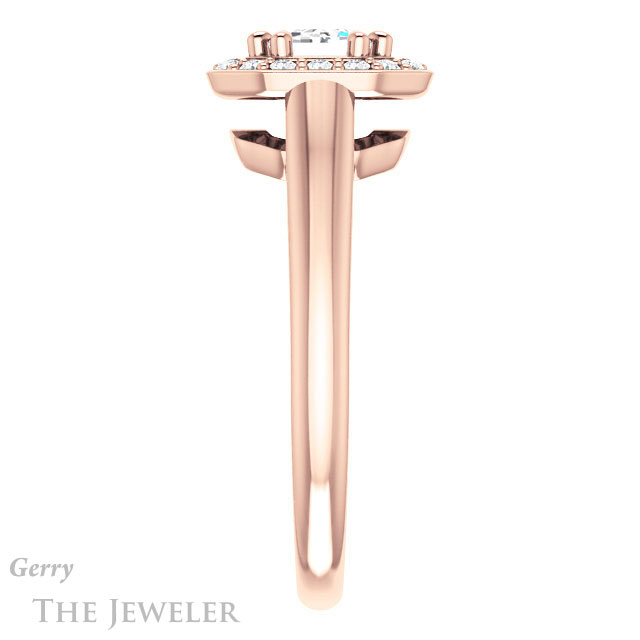 Emerald Cut Forever Brilliant Moissanite Engagement Ring #GTJ1191-emerald-fb-r
