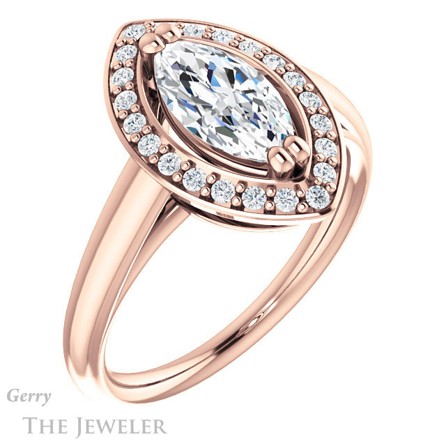 Marquise Cut Forever One Moissanite Engagement Ring #GTJ1191-marquise-fb-r 4 Marquise Cut Forever Brilliant Moissanite Engagement Ring #GTJ1191-marquise-fb-r