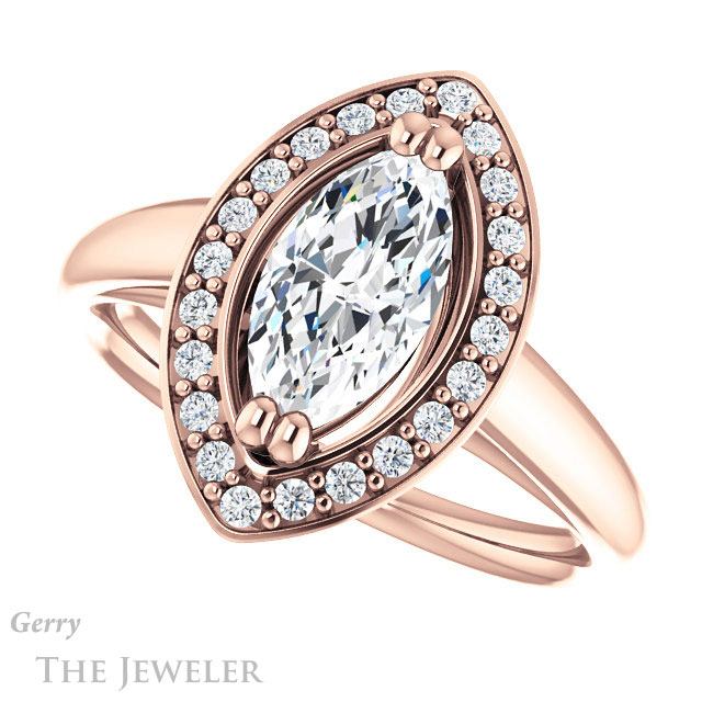 Marquise Cut Forever One Moissanite Engagement Ring #GTJ1191-marquise-fb-r 5 Marquise Cut Forever Brilliant Moissanite Engagement Ring #GTJ1191-marquise-fb-r