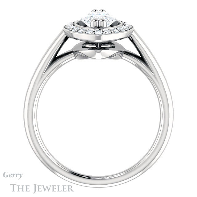 Marquise Cut Forever Brilliant Moissanite Engagement Ring #GTJ1191-marquise-fb-w