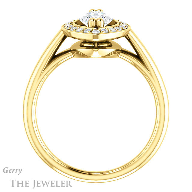 Marquise Cut Forever Brilliant Moissanite Engagement Ring #GTJ1191-marquise-fb-y