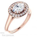 Oval Shaped Forever One Moissanite Engagement Ring #GTJ1191-oval-fo-r