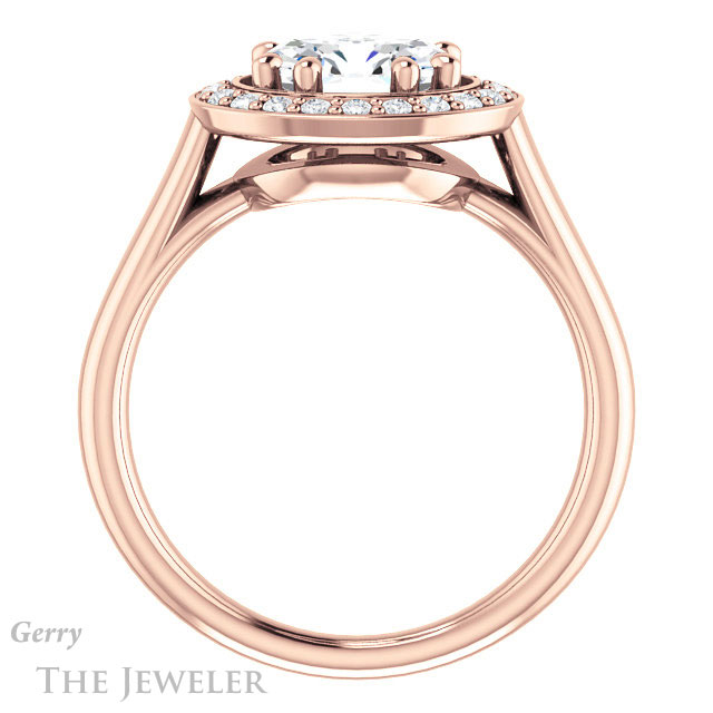Oval Shaped Forever One Moissanite Engagement Ring #GTJ1191-oval-fo-r