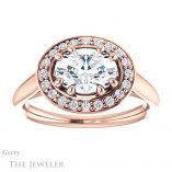 Oval Shaped Forever One Moissanite Engagement Ring #GTJ1191-oval-fo-r