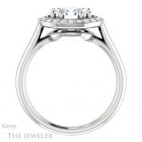Oval Shaped Forever One Moissanite Engagement Ring #GTJ1191-oval-fo-w