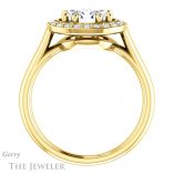 Oval Shaped Forever One Moissanite Engagement Ring #GTJ1191-oval-fo-y