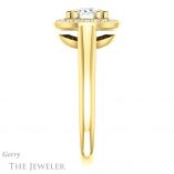 Oval Shaped Forever One Moissanite Engagement Ring #GTJ1191-oval-fo-y