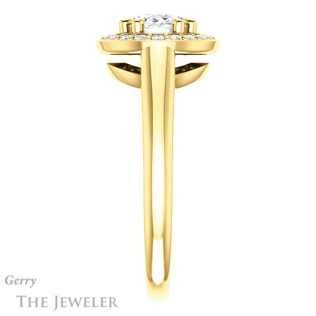 Oval Shaped Forever One Moissanite Engagement Ring #GTJ1191-oval-fo-y