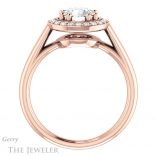 Round Cut Forever One Moissanite Engagement Ring #GTJ1191-round-fo-r