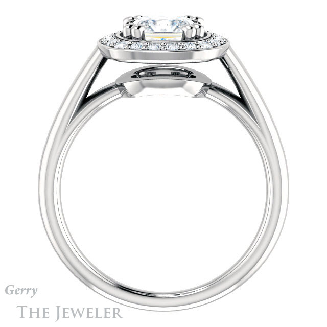 Princess Cut Forever One Moissanite Engagement Ring #GTJ1191-square-fo-w