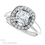 Princess Cut Forever One Moissanite Engagement Ring #GTJ1191-square-fo-w