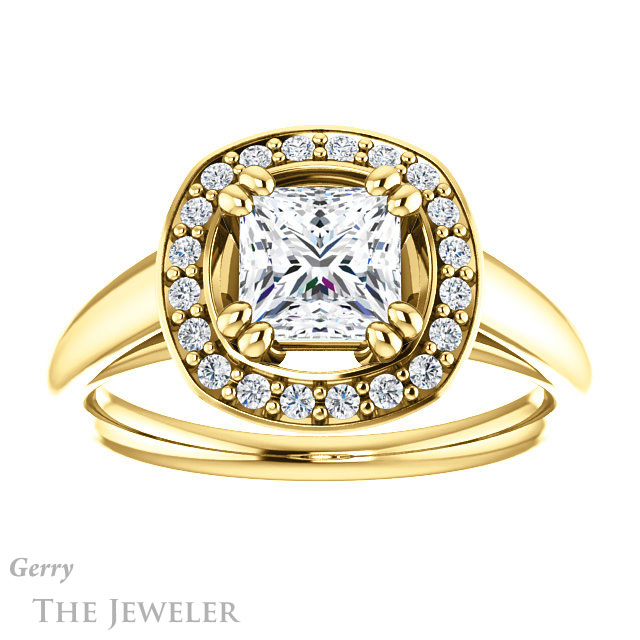Princess Cut Forever One Moissanite Engagement Ring #GTJ1191-square-fo-y