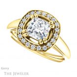 Princess Cut Forever One Moissanite Engagement Ring #GTJ1191-square-fo-y