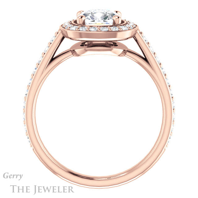 Cushion Cut Forever One Moissanite Engagement Ring #GTJ1192-cushion-fo-r