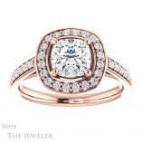 Cushion Cut Forever One Moissanite Engagement Ring #GTJ1192-cushion-fo-r