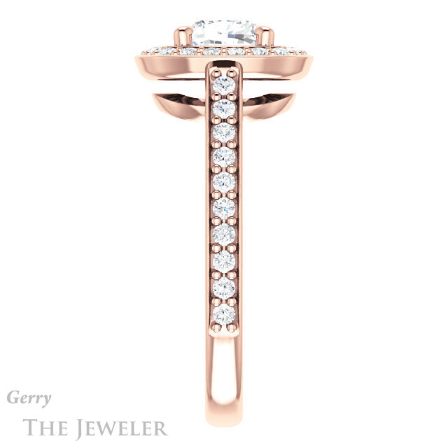 Cushion Cut Forever One Moissanite Engagement Ring #GTJ1192-cushion-fo-r