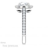 Cushion Cut Forever One Moissanite Engagement Ring #GTJ1192-cushion-fo-w