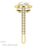 Cushion Cut Forever One Moissanite Engagement Ring #GTJ1192-cushion-fo-y 3 Cushion Cut Forever One Moissanite Engagement Ring #GTJ1192-cushion-fo-y