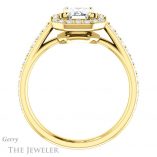 Emerald Cut Forever Brilliant Moissanite Engagement Ring #GTJ1192-emerald-fb-y