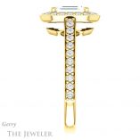 Emerald Cut Forever Brilliant Moissanite Engagement Ring #GTJ1192-emerald-fb-y