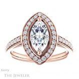 Marquise Cut Forever One Moissanite Engagement Ring #GTJ1192-marquise-fb-r 1 Marquise Cut Forever Brilliant Moissanite Engagement Ring #GTJ1192-marquise-fb-r