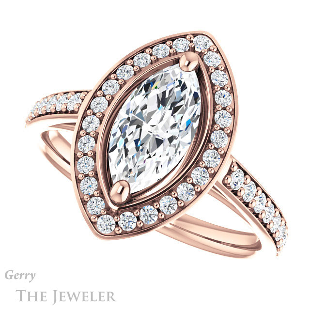 Marquise Cut Forever One Moissanite Engagement Ring #GTJ1192-marquise-fb-r 5 Marquise Cut Forever Brilliant Moissanite Engagement Ring #GTJ1192-marquise-fb-r