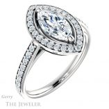 Marquise Cut Forever Brilliant Moissanite Engagement Ring #GTJ1192-marquise-fb-w