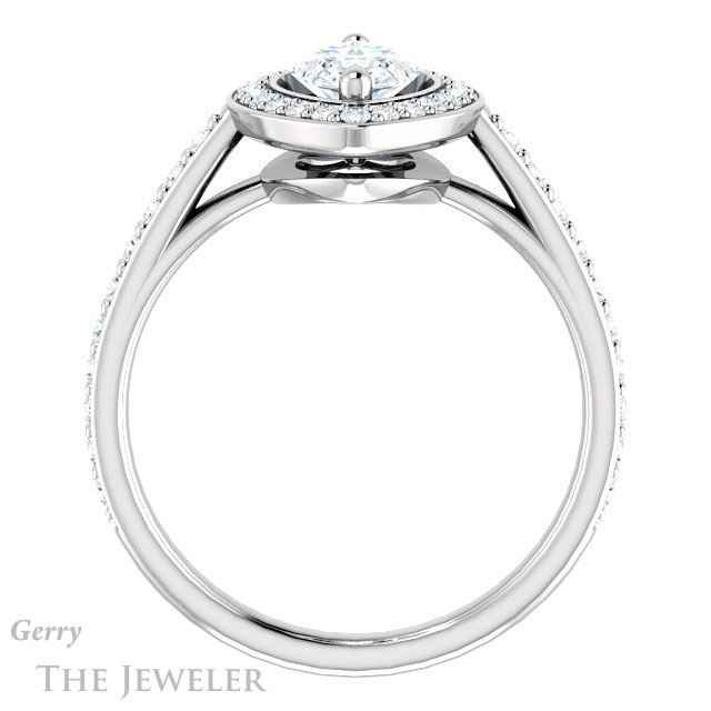Marquise Cut Forever Brilliant Moissanite Engagement Ring #GTJ1192-marquise-fb-w