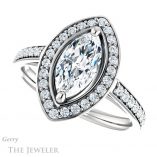 Marquise Cut Forever Brilliant Moissanite Engagement Ring #GTJ1192-marquise-fb-w